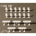 5 Tables carrées + 12 chaises / 5 Square tables + 12 chairs 1/100