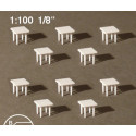 10 Tables carrées / 10 Square tables 1/100