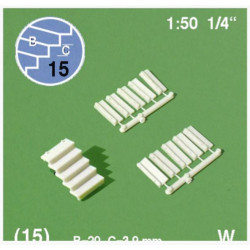 Set d'escalier blanc 1/50 (15 PCS)