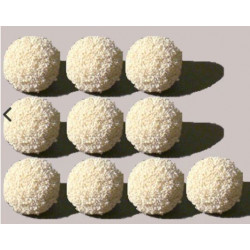 Rubber Sponge Balls White 10 pcs Diamètre 20 mm