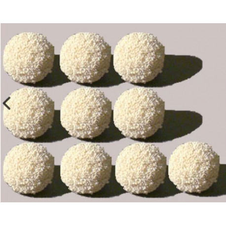 Rubber Sponge Balls White 10 pcs Diamètre 20 mm