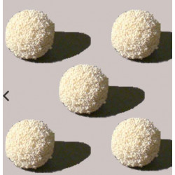 Rubber Sponge Balls White 5 pcs Diamètre 25 mm