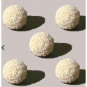 5 Rubber Sponge Balls White, Diam. 25 mm