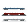 Set 3 wagons plats à ridelles  SNCB VI N