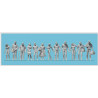 12 Figurines "Passants" / Passers-by 1/100