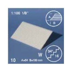 Escaliers / Tread plates, slope  34°, white 1/100