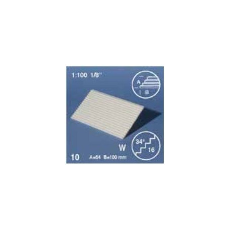 Escaliers / Tread plates, slope  34°, white 1/100
