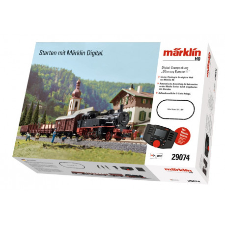 Coffret de départ Locomotive Vapeur BR 74 & Wagons marchandises, DB, AC MFX, H0