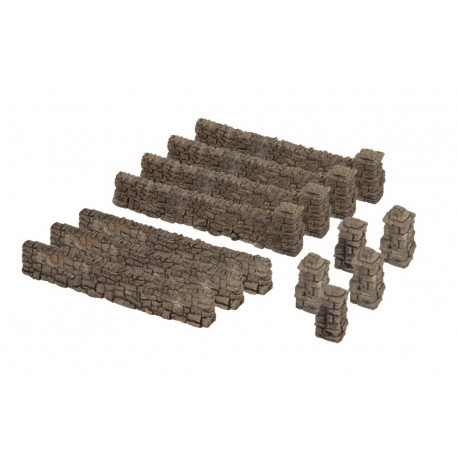 Mur en pierres des champs N