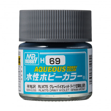 Hobby Aqueous Color Gris satiné /  Semi gloss gray RLM75