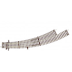 Aiguillage courbe gauche R5 / R6 / Curved turnout left BWl5/6 H0