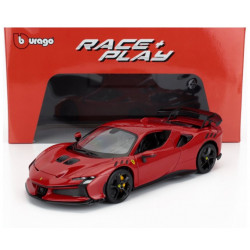 Ferrari SF90 XX StradaleE 2024 rouge "Rosso corsa" toit rouge 1/18