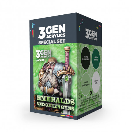 Wargame Color Set Emeralds and Green Gems