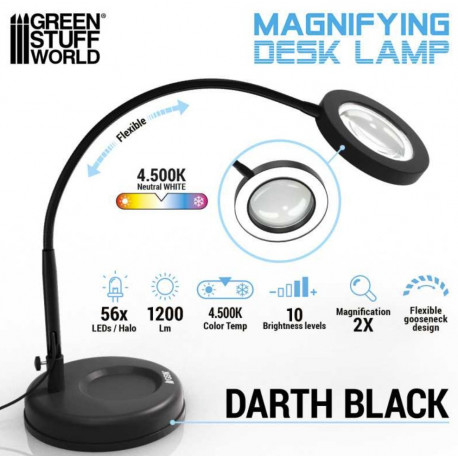 Magnifying desk lamp