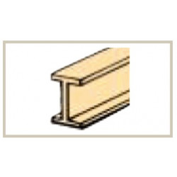 Profilé Bois I Beam Wood,  3/32" (0,24cms) 8 pces