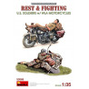 Rest & Fighting. U.S. Soldiers w/ WLA Motorcycles in 1/35
