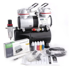 Airbrush Complete Starter Set (compressor, airbrush & accessories)