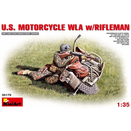 US Motorcycle WLA & Rifleman 1/35