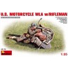 US Motorcycle WLA & Rifleman  1/35