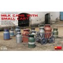 Milk Cans with Small Cart 1/35