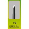Ciseau Plat / Flat Chisel F3,  Ø 3 mm