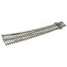 Aiguillage enroulé à droite double rayon / Curved Double Radius Right Hand Turnout, Code 100 Insulfrog H0