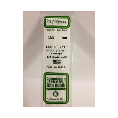 Bande Styrene Strip 2x6.3 mm (7p.)